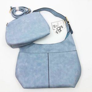 Jen & Co. Bag in a Bag Hobo & Shoulder Crossbody Bag Cerulean Blue